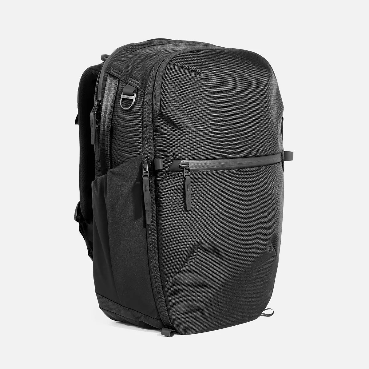 Aer Travel Pack 4 35L in black, three-quarter studio view