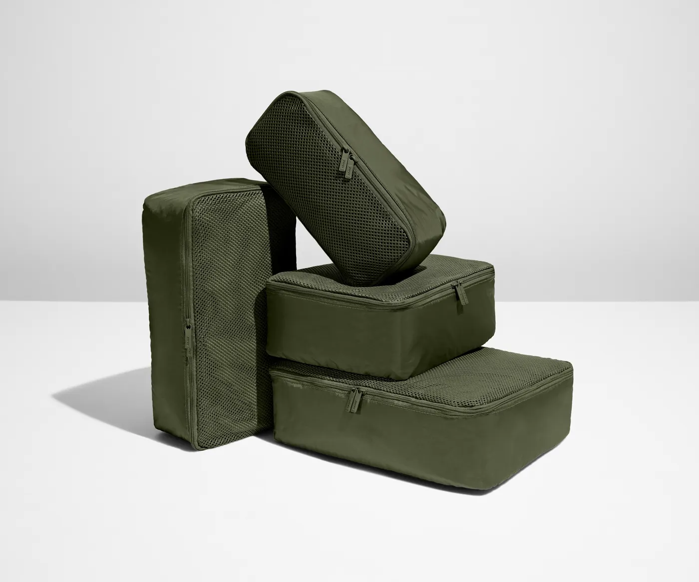 Away Insider packing cubes set of four in olive green