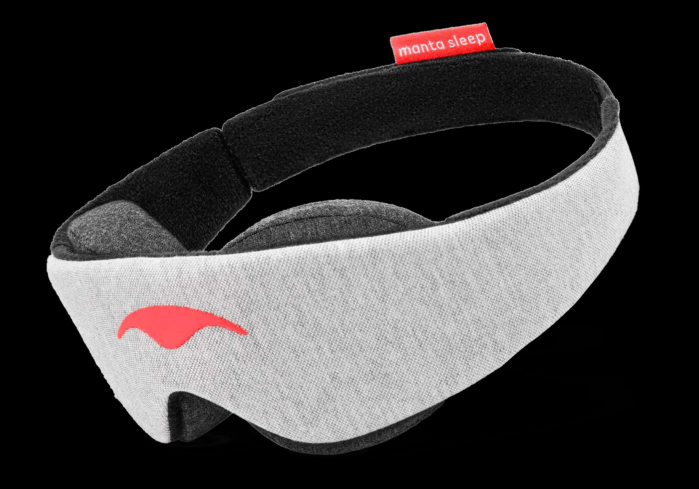 Manta Sleep Mask in black with adjustable eye cups