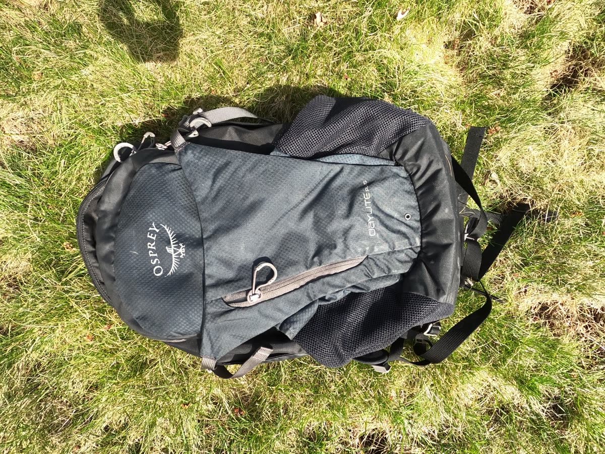 Osprey Daylite Plus daypack, photographed from above