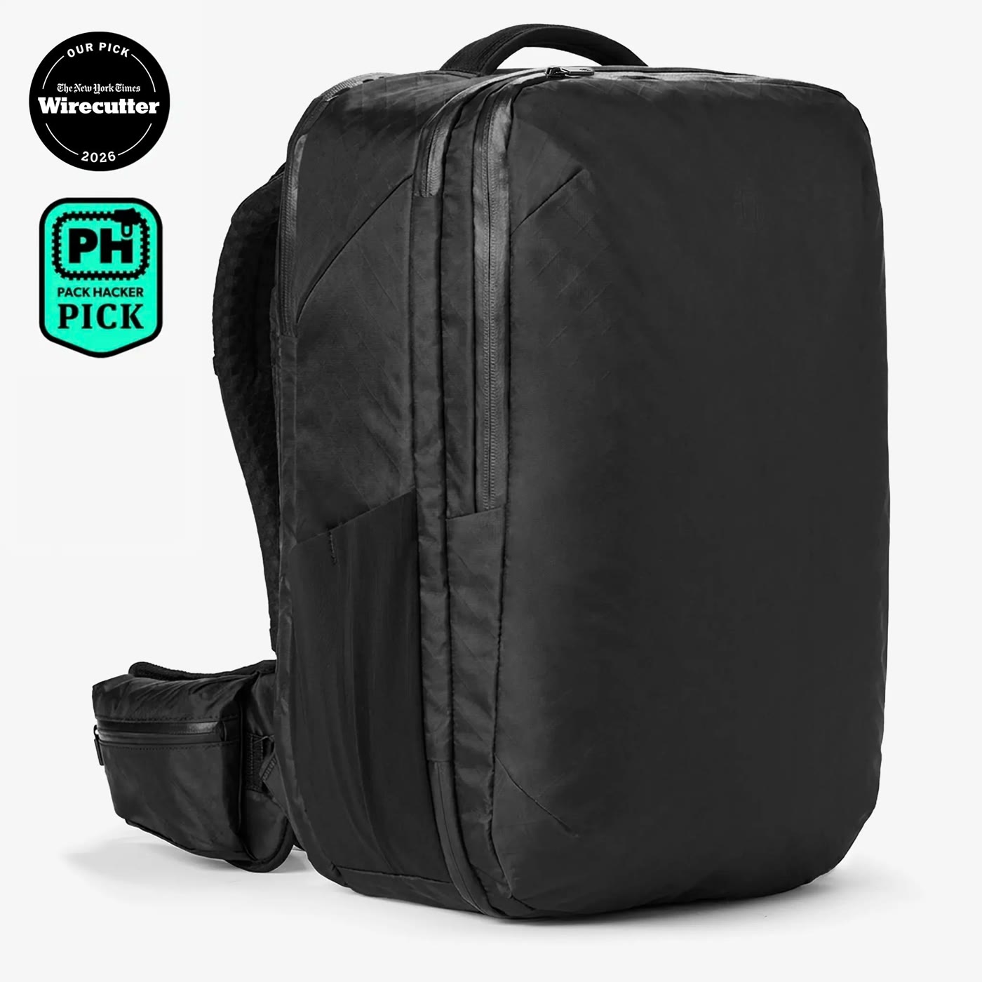 Tortuga Travel Backpack 40L, three-quarter front view
