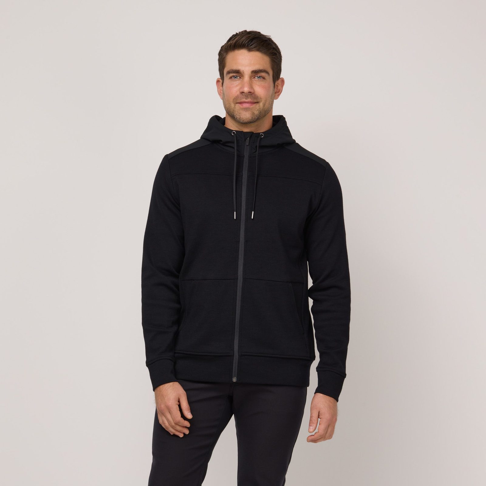 Wool&Prince Men's Ponte Travel Hoodie